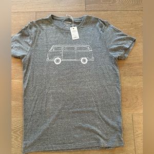 NWT Marine layer VW vanagon bus tee in heather gray - green size Small